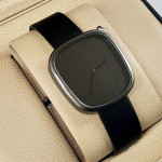 Tomi T077 Men Black Dial Leather Strap Watch