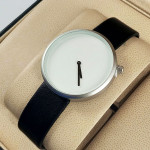 Tomi T078 Men Leather Strap Watch White Dial