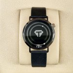 Tomi T040 Black Dial Leather Strap Watch
