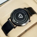 Tomi T040 Black Dial Leather Strap Watch
