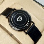 Tomi T040 Black Dial Leather Strap Watch
