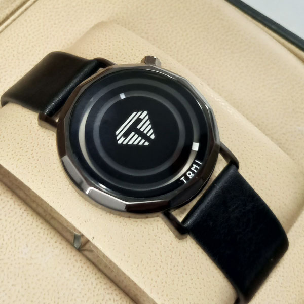 Tomi T040 Black Dial Leather Strap Watch
