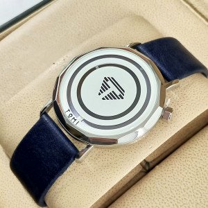 Tomi T040 Leather Strap Watch  White Dial