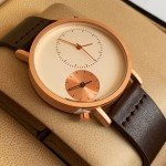 Tomi T079 Men Leather Watch With Beautiful Dial