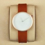 Tomi T078 Men White Dial Leather Strap Watch