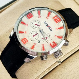 Kademan 628G Watch Leather Strap Stylish Watch With Date