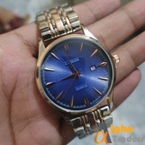 CANMAKE  B2208 Silver + Rose Gold Men Watch