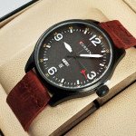 Curren M8265 Men's Watch Soft Leather Wrist Watch