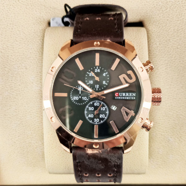 Curren M8243 Men's Watch  Broun Leather Strap