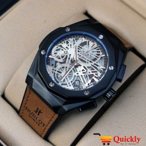 Hublot 582666 Men Leather Original Watch