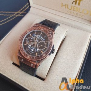 Hublot 882888 Men Leather Analog Watch For Special Deal