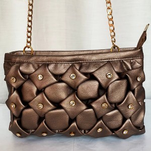 Female Hand Bag Brown Color QB00271