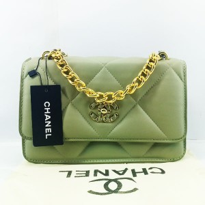 Chanel Ladies Hand & Shoulder Bag Sea Green Color QB00537