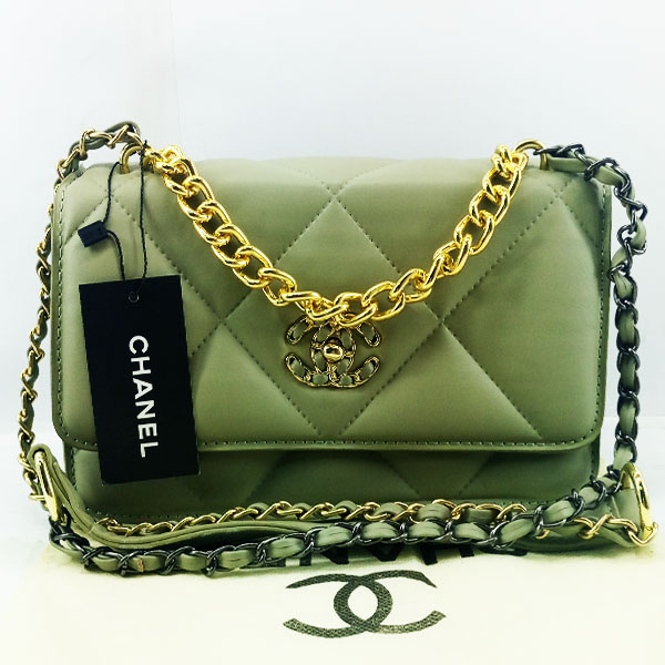 Chanel Ladies Hand & Shoulder Bag Sea Green Color QB00537