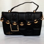 LV Girls Hand Bag With Long Stripe Black Color QB00249