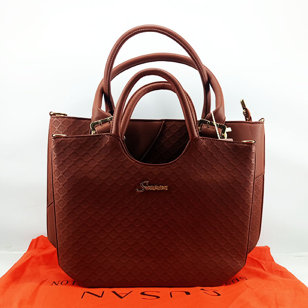 Susan Ladies Shoulder Bag 4 Piece With Branded Shopping Bag QB00587
