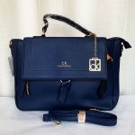 Calvin Klein Ladies Hand Bag 4 Piece With Leather Stripe Blue Color QB00284