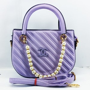 Chanel Ladies Hand & Shoulder Fancy Bag Purple Color QB00547