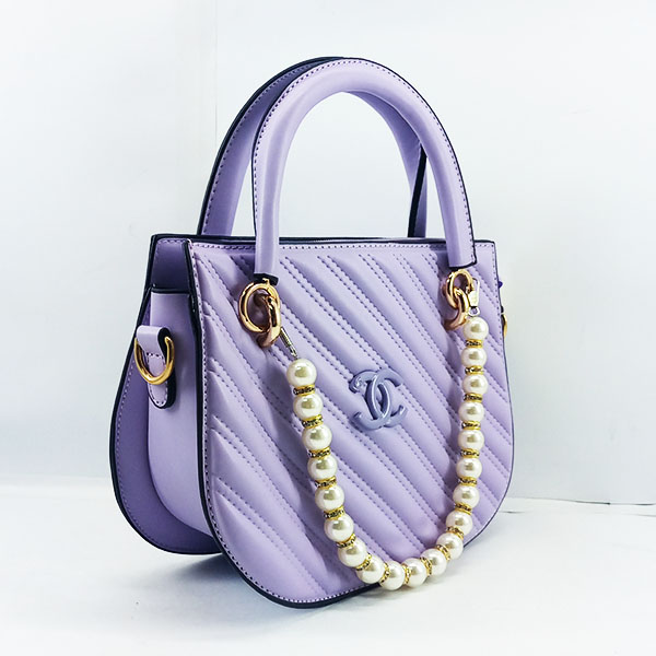 Chanel Ladies Hand & Shoulder Fancy Bag Purple Color QB00547