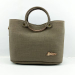 Ladies Hand Bag With Leather Stripe QB00311