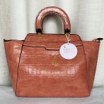 YSL Ladies Hand Bag 2 Piece With Leather Stripe QB00291