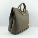 Ladies Hand Bag With Leather Stripe QB00311