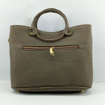 Ladies Hand Bag With Leather Stripe QB00311