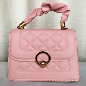 Female Hand Bag 2 Piece With Leather Handle Pink Color QB00262