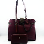 LV Ladies Hand & Shoulder Bag 2 Piece Purple Color QB00522