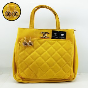 Chanel Ladies Bag 2 Piece Yellow Color QB00491