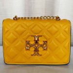 Tory Burch Girls Hand Bag With Long Chain & Stripe Yellow Color QB00258