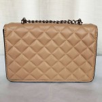 Chanel Girls Hand Bag With Long Stripe Brown Color QB00254