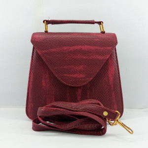 Ladies Hand Bag With Leather Stripe QB00316