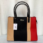 Dior Ladies Hand Bag 2 Piece With Leather Stripe Multi Color QB00297