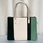 Dior Ladies Hand Bag 2 Piece With Leather Stripe Multi Color QB00298
