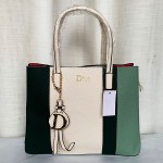 Dior Ladies Hand Bag 2 Piece With Leather Stripe Multi Color QB00298