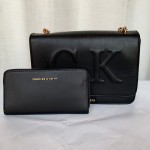 Charles & Keith Ladies Hand Bag 2 Piece Black Color QB00237