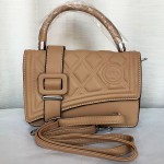 Chanel Girls Hand Bag With Long Stripe Brown Color QB00252