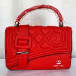 Chanel Girls Hand Bag With Long Stripe Red Color QB00253