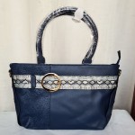 Ladies Leather Hand Bag 2 Piece Blue Color QB00229