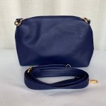 YSL Ladies Hand Bag 2 Piece With Leather Stripe Blue Color QB00244