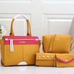 Chanel Ladies Hand Bag 4 Piece Yellow Color QB00219