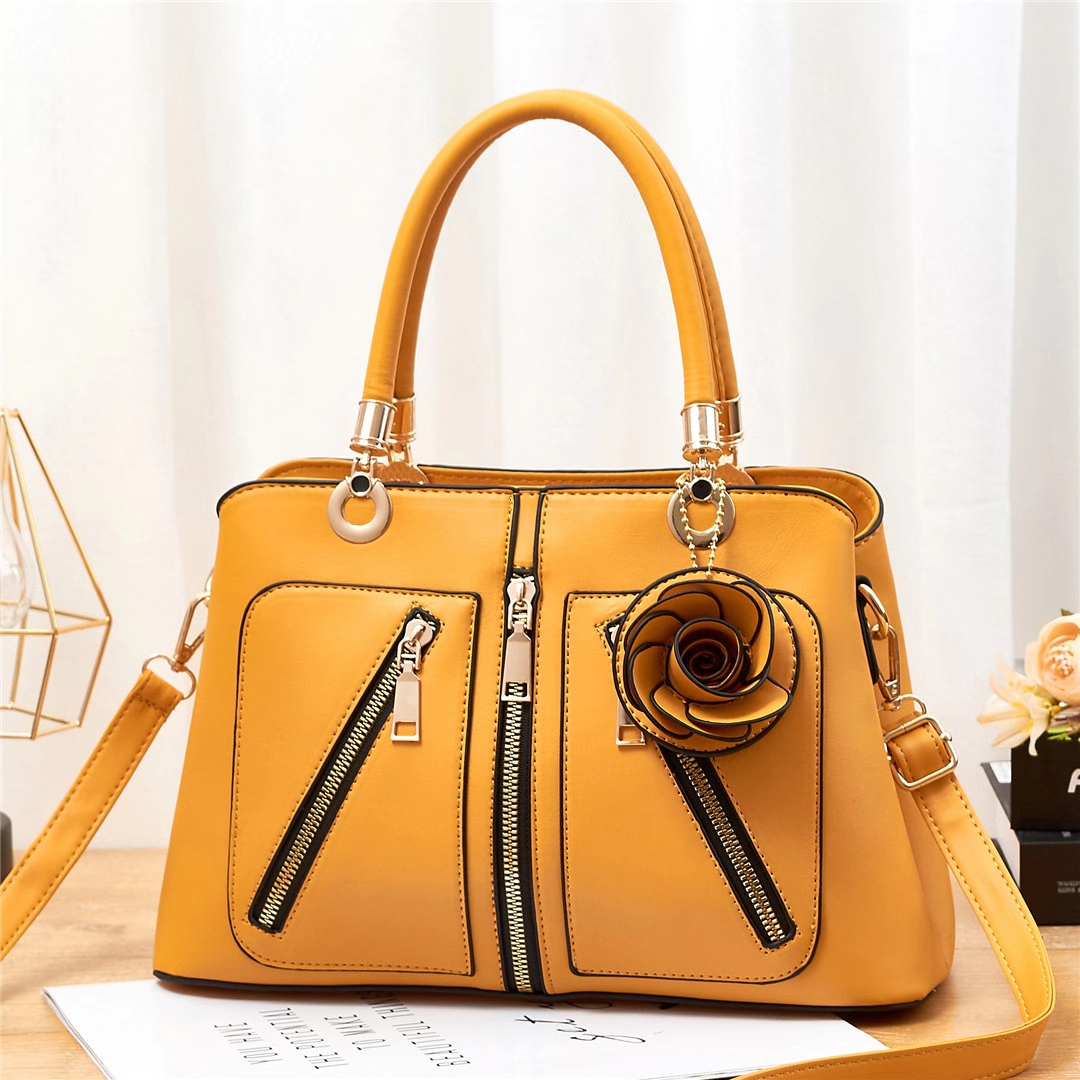 Stylish Ladies Bag Yellow Color QB00139