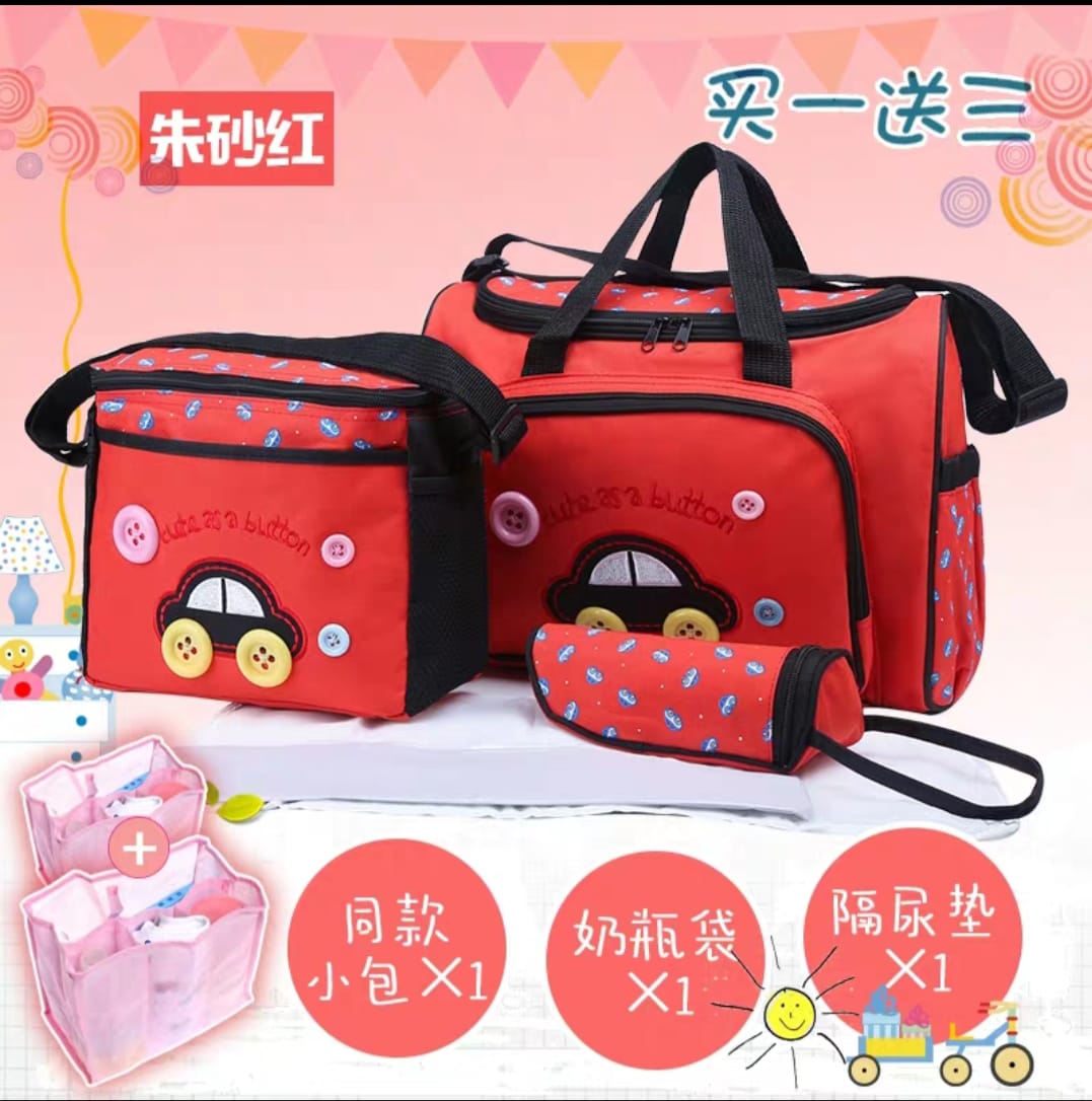 Baby Bag 3 Piece Red Color QB00123