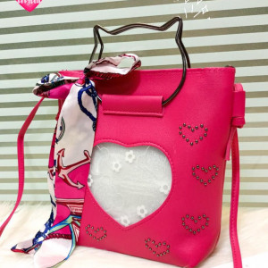 Kitti Hand Bags For Girls Pink Color QB00119