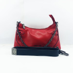 Charles & Keich Ladies Shoulder Bag With Chain &  Leather Stripe QB00374