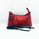 Charles & Keich Ladies Shoulder Bag With Chain &  Leather Stripe QB00374