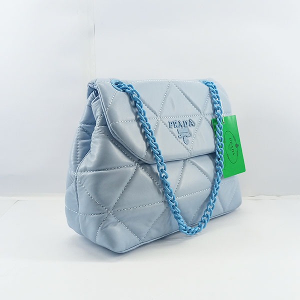 Prada Ladies Shoulder Bag With Chain & Leather Stripe QB00379