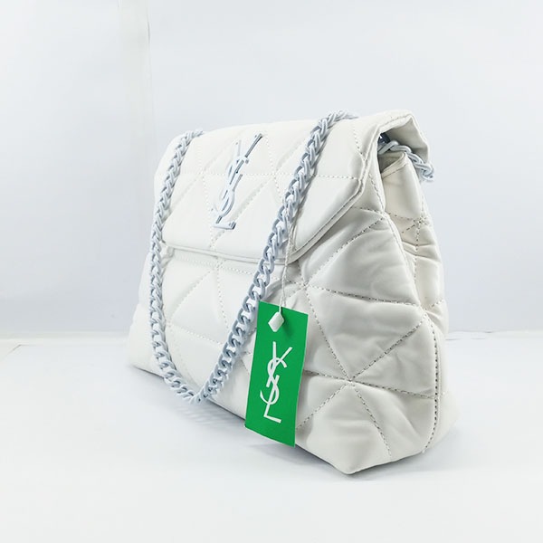 YSL Ladies Shoulder Bag With Chain & Leather Stripe QB00383