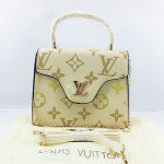 LV Ladies Shoulder Bag 2 Piece With Chain & Leather Stripe QB00388